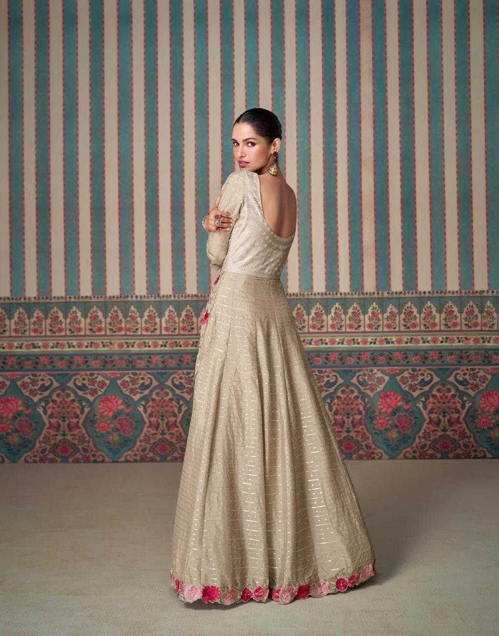 Chinon Silk DESIGNER-ETHNIC Gown - MYLUXURY LANE ENTERPRISE